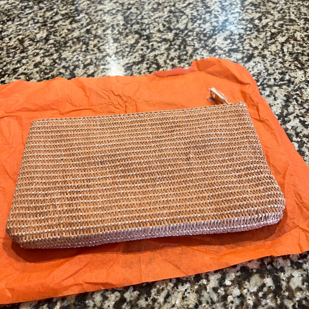 Marc Jacobs Tan and White Cosmetic Bag with Floral Accent - Picture 3 of 4